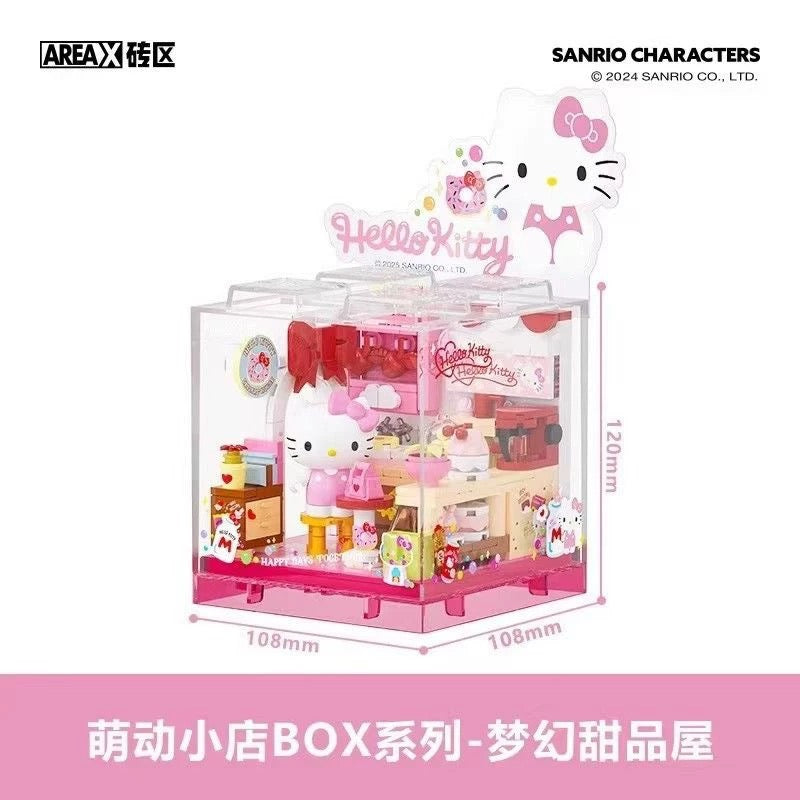 Sanrio Characters Cube Shop |  Hello Kitty Kuromi Cinnamoroll Pompompurin Pochacco Hangyodon - Building Blocks Toy Collections KawaiiGiftLand