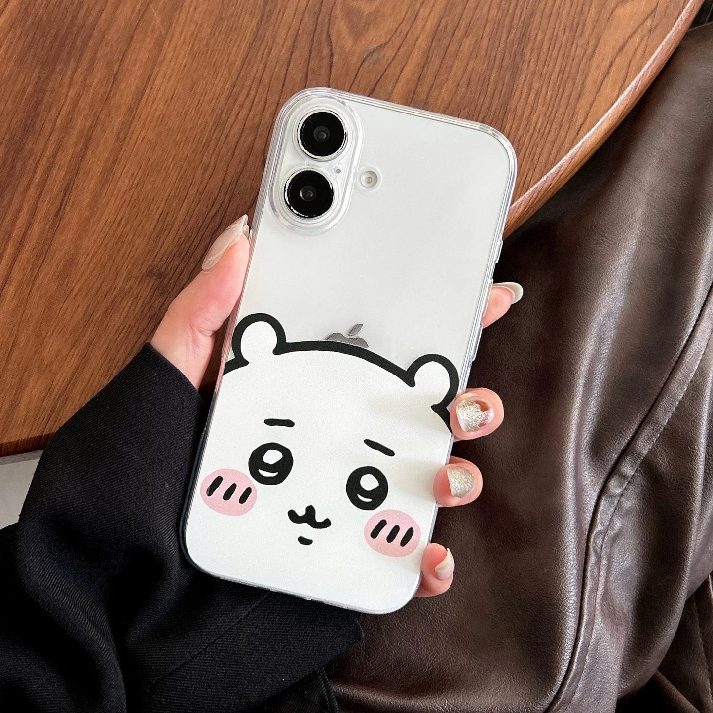 Japanese Cartoon ChiiKawa Soft Clean Case | Happy Big Head Chiiawa Hachiware Usagi - iPhone Case SE 11 12 13 14 15 16 17 ProMax Pro Plus 12mini 13mini