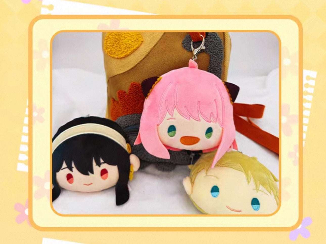 SPY Family Kawaii Plush Card Holder Keychain | Anya Loid Yor - Plush Collectable Toys Accessories