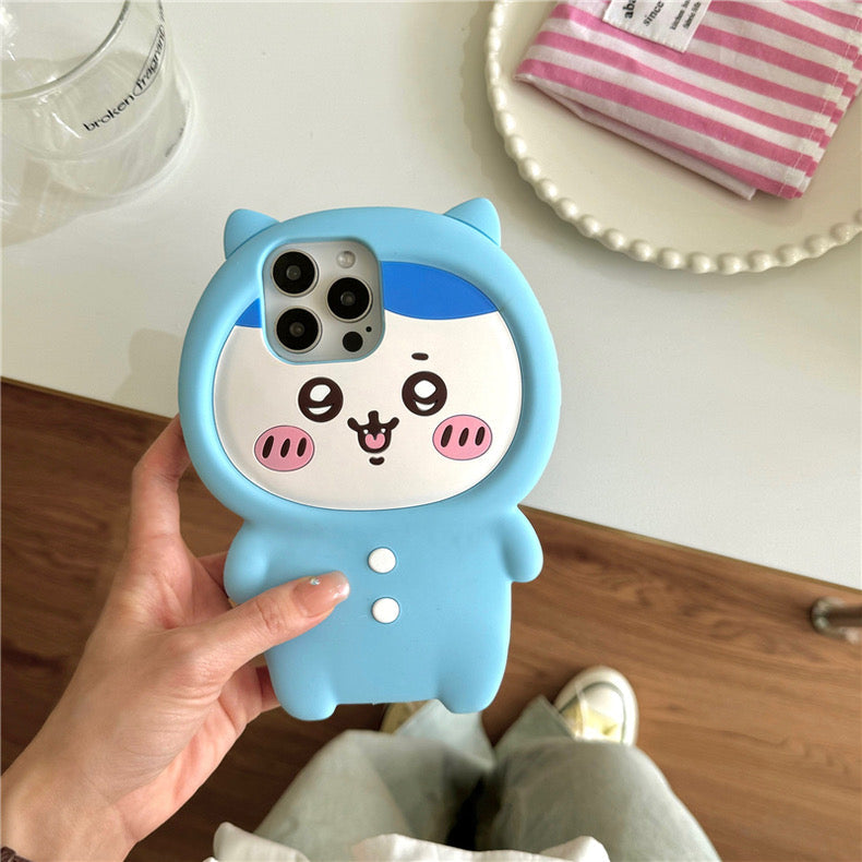 Japanese Cartoon ChiiKawa Pajamas Party Silicone | Hachiware Usagi - iPhone Case 15 14 13 12 11 Pro ProMax KawaiiGiftLand