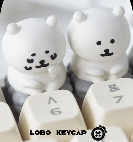 Lobo Keyboard Keycap Joker Bear - Original Resin Art Custom Cartoon Cute Keycap for Office Pc Gamer Accessories