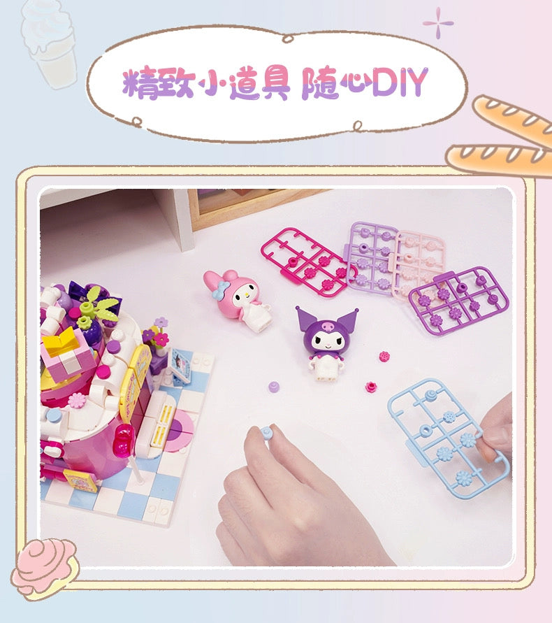 Sanrio My Melody & Kuromi Sweets Dessert Shop - Building Blocks Toy Collections KawaiiGiftLand