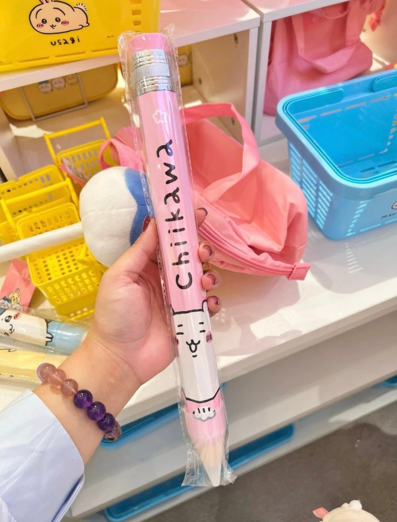 ChiiKawa X Miniso | ChiiKawa Hachiware Usagi Super Big HB Pencil - Kawaii items Room Decoration Stationery KawaiiGiftLand