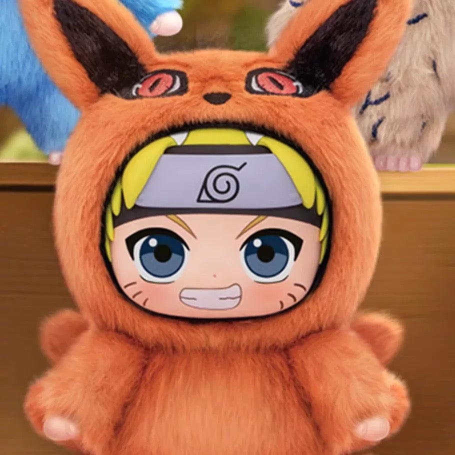 TopToy X Naruto Ninja Part 1 Series Limited Edition | Naruto Shippuuden Cute Beast Naruto Sasuke Sakura Kakashi Gaara Hinata Itachi - Vinyl Face Plush Doll Figure Keychain 