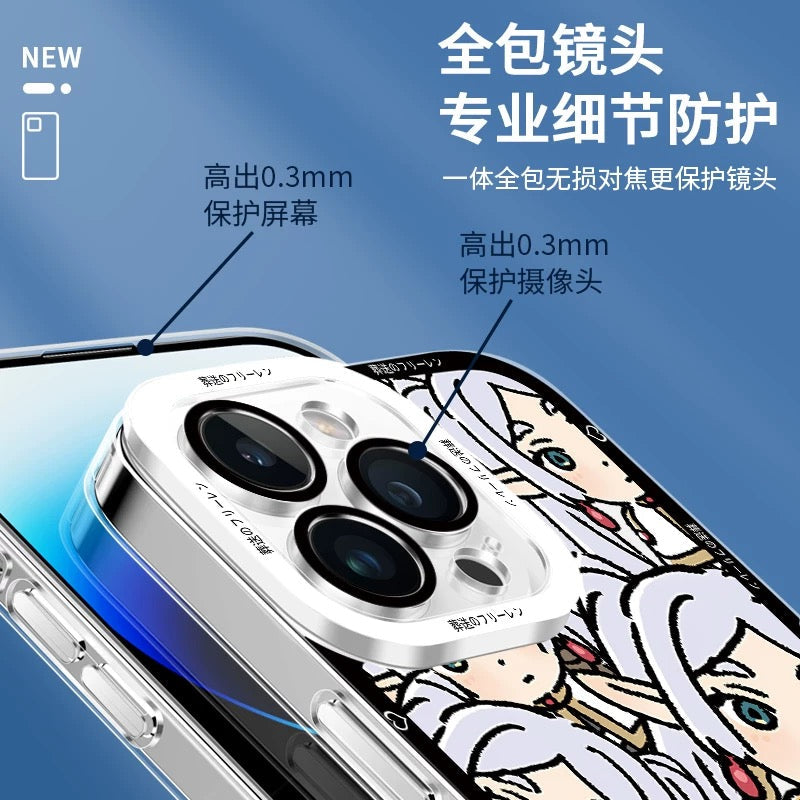 Japanese Anime FRIEREN Anime & Cute Purple Styles | Frieren 4 Styles - iPhone Case PLUS SE2 XS XR X 11 12 13 14 15 16 16e 17 17e Pro Promax 12mini 13mini