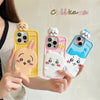 Japanese Cartoon ChiiKawa Look at you Silicone | Chiikawa Hachiware Usagi - iPhone Case 16 15 14 13 12 Pro ProMax