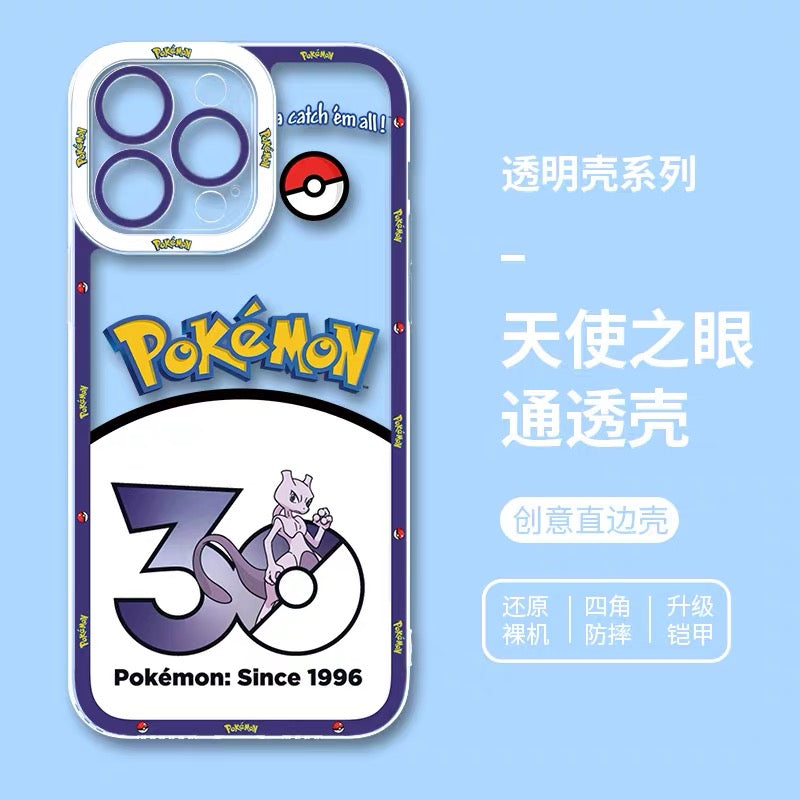 เคสไอโฟนลายการ์ตูนโปเกมอนจากญี่ปุ่น ฉลองครบรอบ 30 ปี Part1 | มิวทู ชาร์แมนเดอร์ แกงการ์ ปิกาจู สควิร์ทเทิล เร็คควอซ่า มิว เกรนินจา 8 แบบ สำหรับ iPhone SE2 XS XR X 11 12 13 14 15 16 16e 17 17e Pro Promax 12mini 13mini