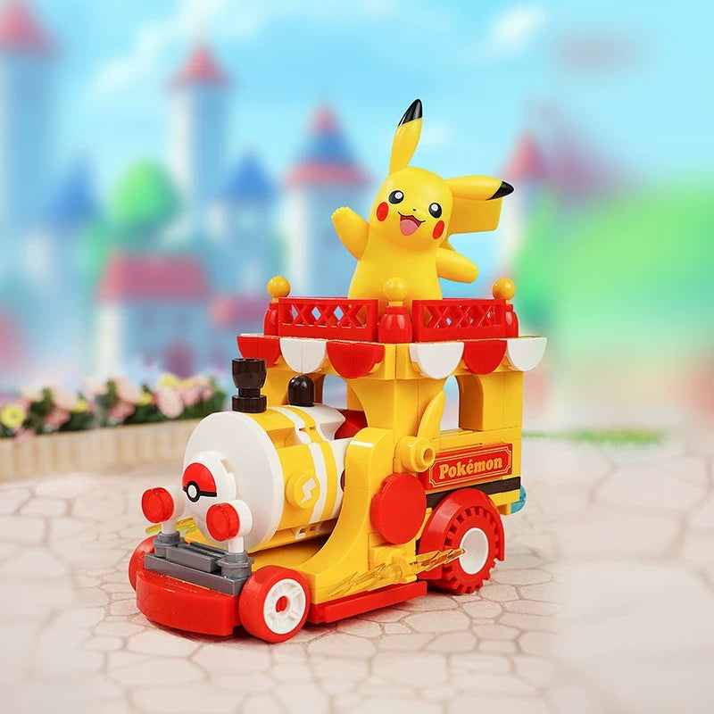 Pokemon Parade of Floats | Pikachu Togepi Sprigatito Fuecoco Quaxly - Train Car can Move Building Blocks Toy Collections KawaiiGiftLand