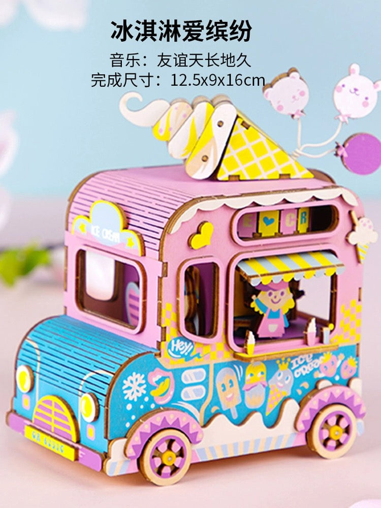 Craft Kits Wooden Music Box | Playful & Fun - DIY Handmade Mini World Miniature Gift