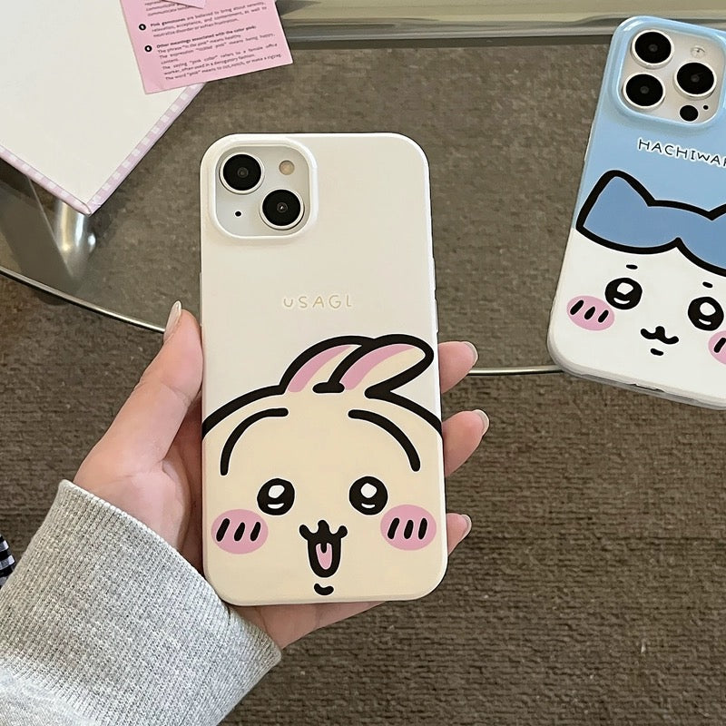 Japanese Cartoon ChiiKawa Hachiware Usagi iPhone Case 11 12 13 14 15 Pro Promax KawaiiGiftLand