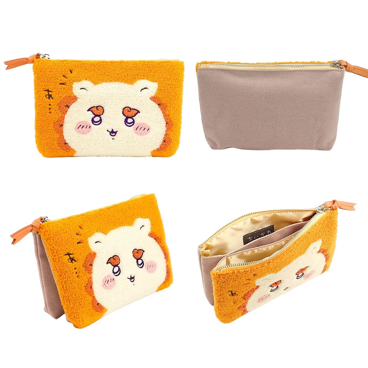 Japanese Cartoon Chiikawa Punch Needle Make Up Bag | ChiiKawa Hachiware Usagi Momonga Kurimanju Shisa Kani - Kawaii Plush Doll Purse Bag KawaiiGiftLand