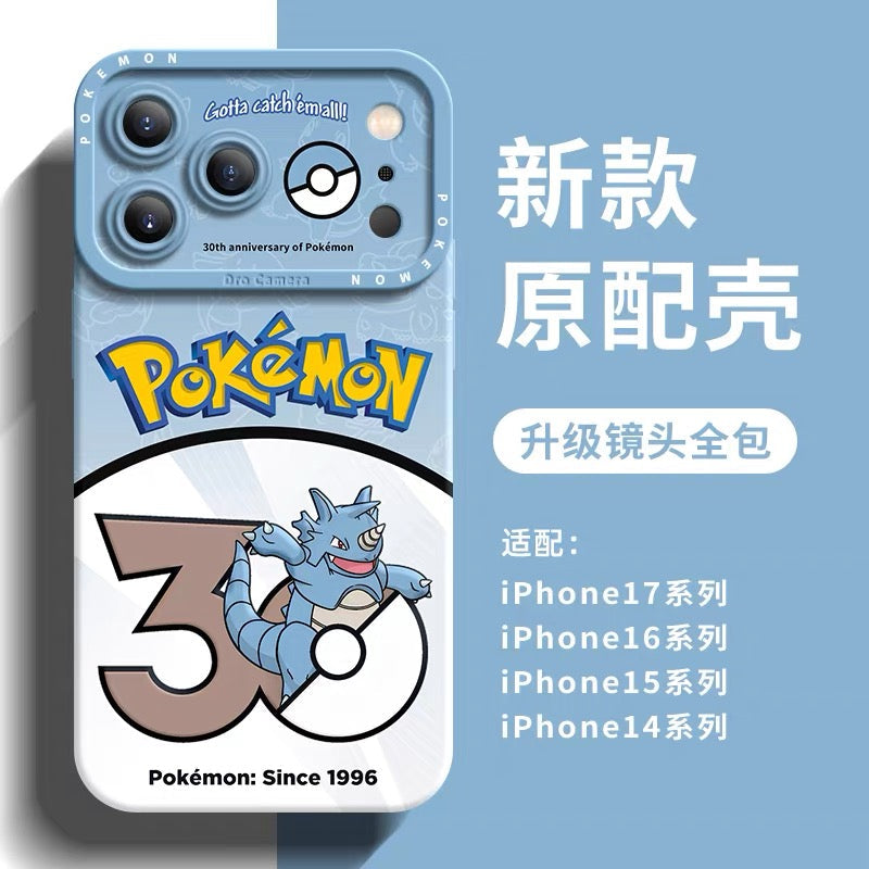 日本語漫画ポケモンシリコンケース ポケモン30周年バージョン Part6 | カイリキー サイドン ベトベトン パルシェン プテラ エビワラー サワムラー ガルーラ 8スタイル - スマホケース Samsung Galaxy S26 S25 S24 S23 FE Ultra Edge
