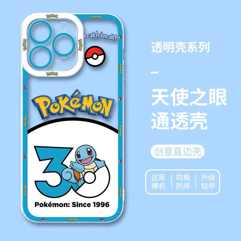 เคสไอโฟนลายการ์ตูนโปเกมอนจากญี่ปุ่น ฉลองครบรอบ 30 ปี Part1 | มิวทู ชาร์แมนเดอร์ แกงการ์ ปิกาจู สควิร์ทเทิล เร็คควอซ่า มิว เกรนินจา 8 แบบ สำหรับ iPhone SE2 XS XR X 11 12 13 14 15 16 16e 17 17e Pro Promax 12mini 13mini