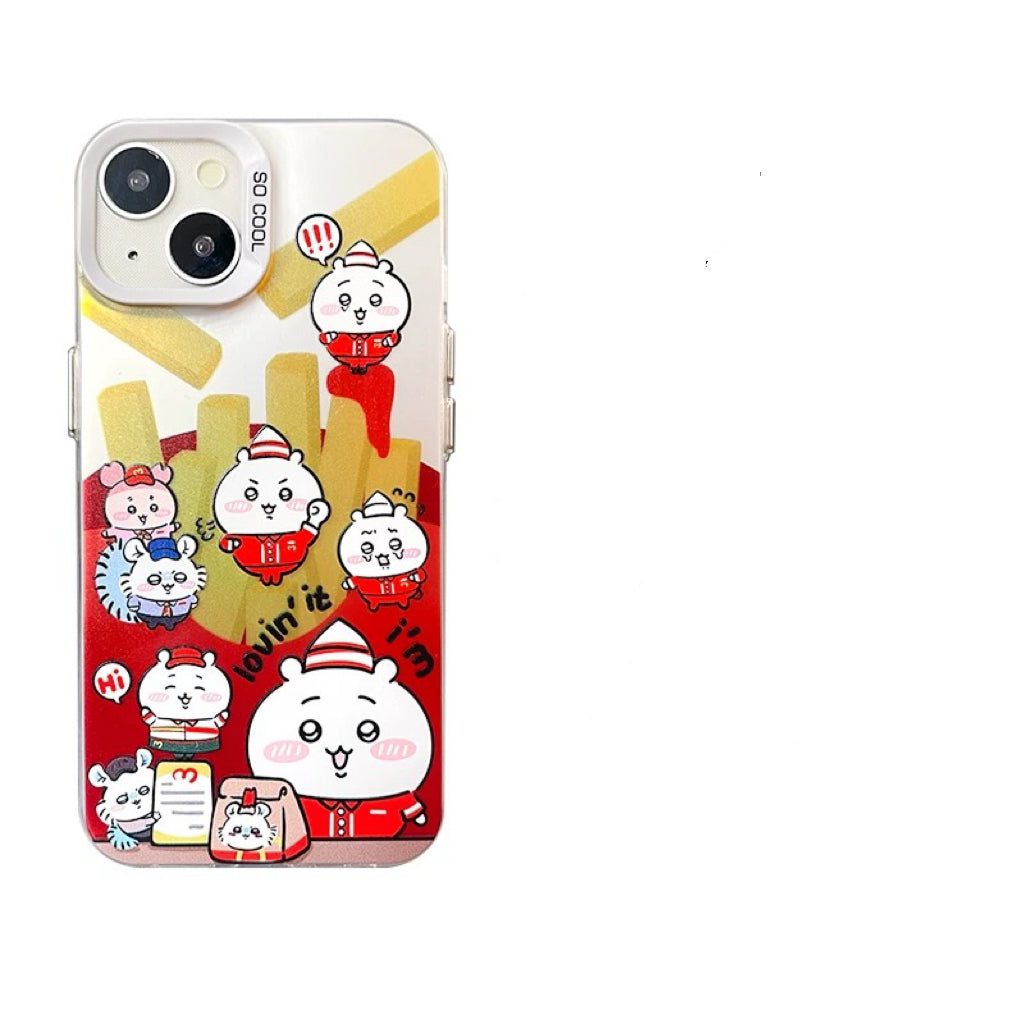 Japanese Cartoon ChiiKawa | Fast Food Waiter ChiiKawa Hachiware - iPhone Case 11 12 13 14 15 16 Pro Promax KawaiiGiftLand