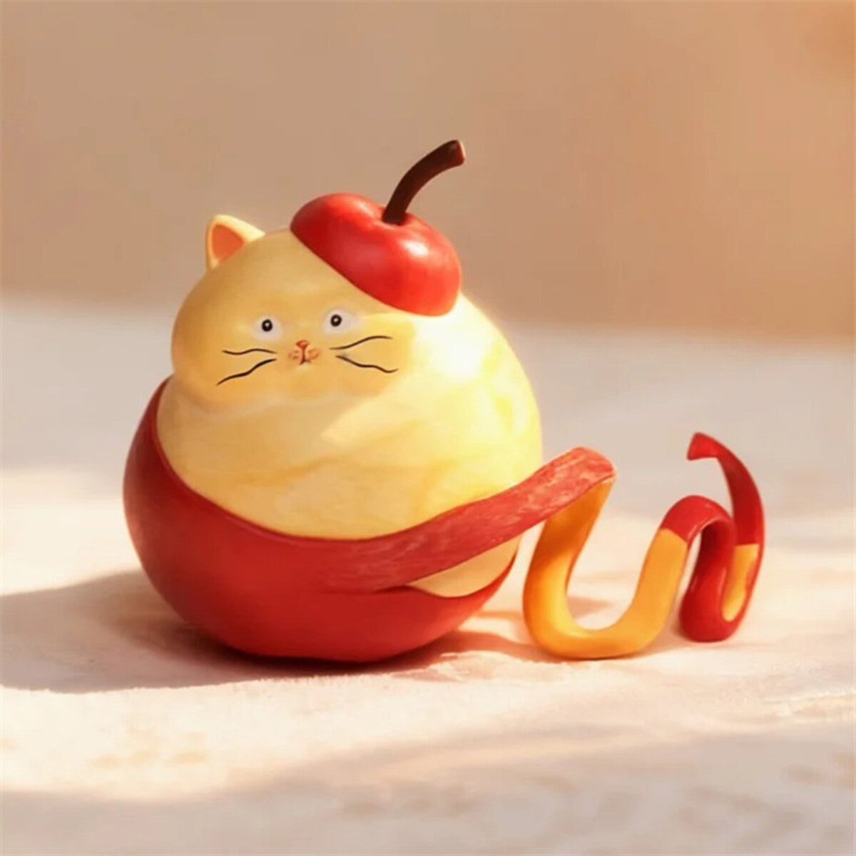 Apple Cat figure from the 52TOYS x COMUGI Fruit Cat Series