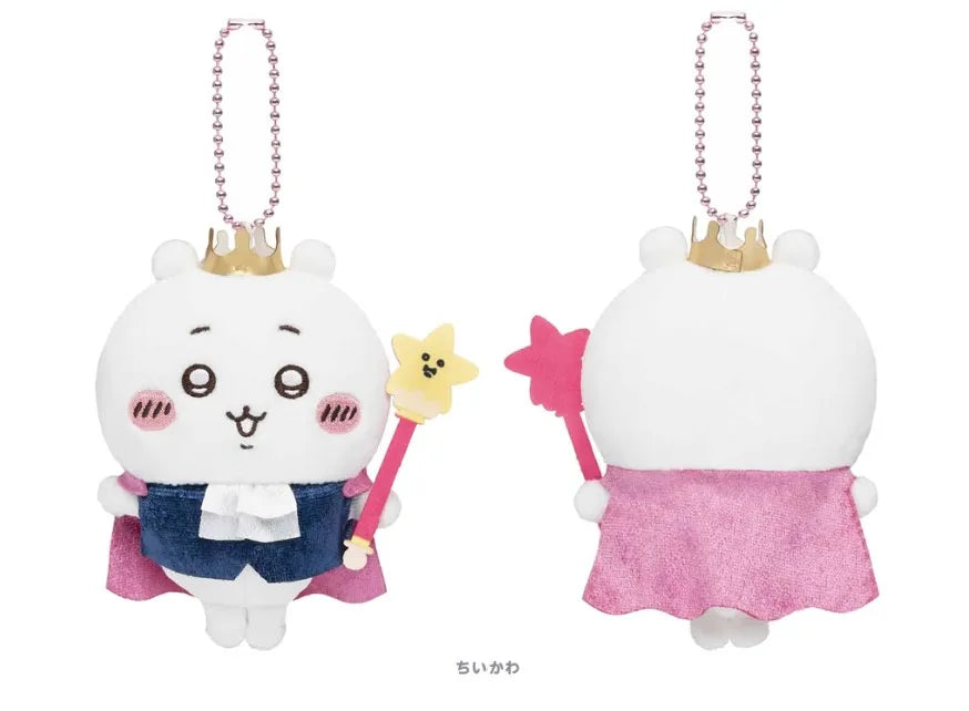 Japan ChiiKawa Birthday Series -  Prince and Fairy Godmother | ChiiKawa Hachiware Usagi Momonga - Mini Plush Doll keychain - KawaiiGiftLand