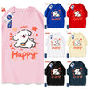 Cute Cartoon Doggie Maltese Puppy Style T-Shirt Series | Happy Dog Part1 - Kawaii Fashion Items for Child & Adult