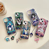 Japanese Cartoon Sailor Moon Phone Case with Strap Anime Version | Laser Glass Window Sailor Uranus Neptune Pluto Saturn Chibi Moon - Phone Case Samsung Galaxy S26 S25 S24 S23 S22 S21 FE Ultra Edge
