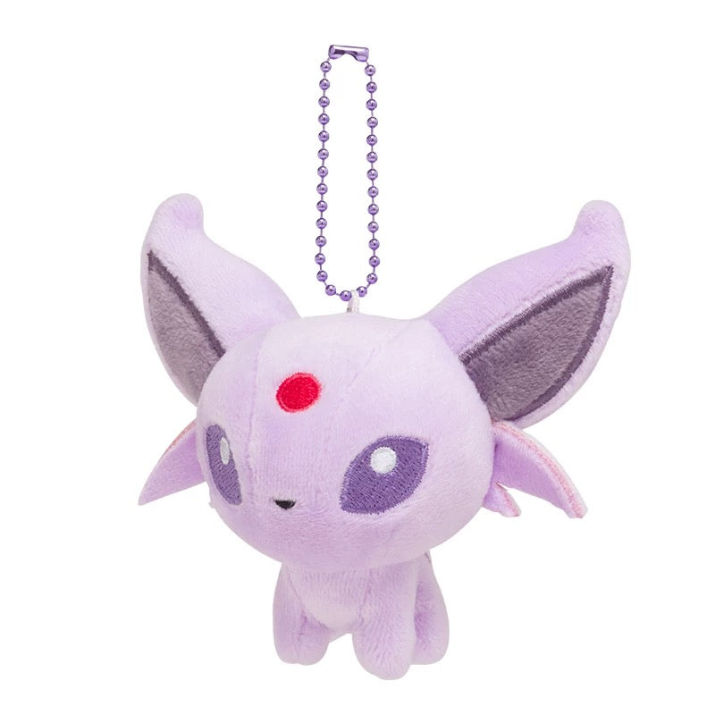 Japan Cartoon Pokemon Center Eevee Evolution Evolve Keychain | Eevee Vaporeon Jolteon Flareon Espeon Umbreon Leafeon Glaceon Sylveon - Mascot Mini Plush Doll KawaiiGiftLand