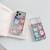 Japanese Cartoon ChiiKawa Laser Phone Case with Strap | Rainbow Galaxy with ChiiKawa Hachiware Usagi Momonga Rakko Kurimanju Shisa Furuhonya - Phone Case Samsung Galaxy S26 S25 S24 S23 S22 S21 FE Ultra Edge