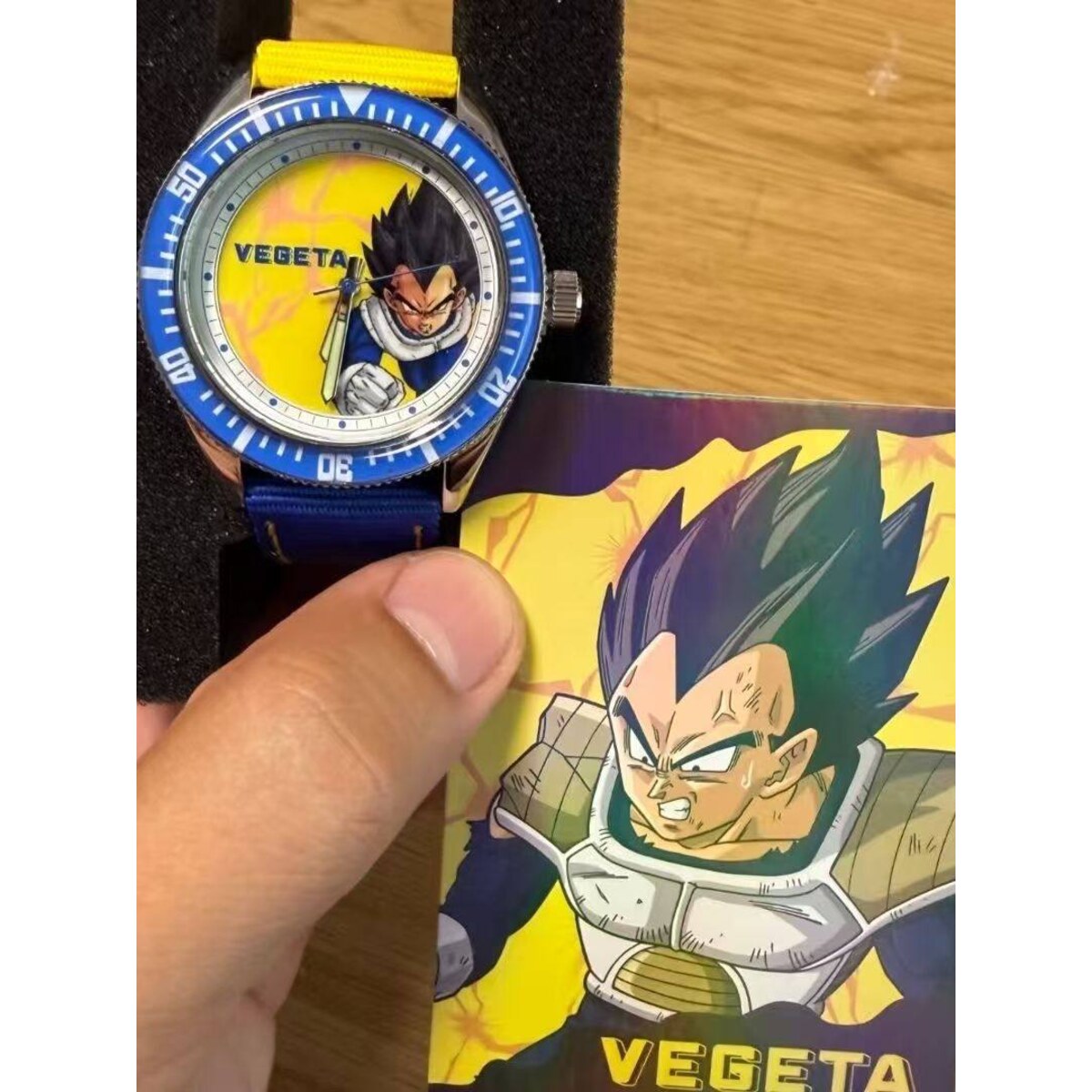 MINISO x Dragon Ball Z Vegeta blind box watch with matching card