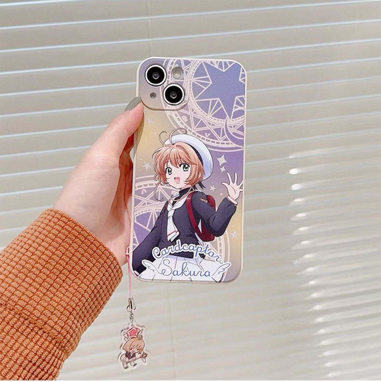 CardCaptorSakura Colourful White Case | Sakura Tomoyo Cerberus - iPhone Case 7 8 PLUS SE2 XS XR X 11 12 13 14 15 16 Pro Promax 12mini 13mini KawaiiGiftLand