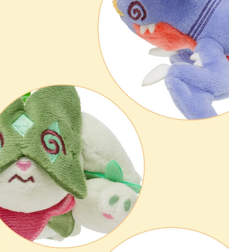 Japan Cartoon Pokemon Center Exhausted Version Keychain | Charizard Azumarill Spiritomb Garchomp Meowscarada Fruit- Mascot Mini Plush Doll KawaiiGiftLand
