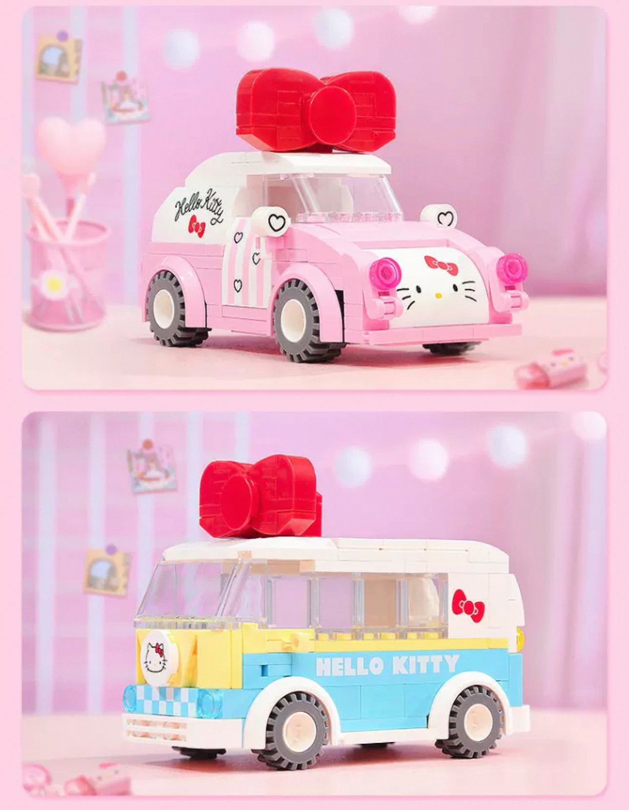 Sanrio Hello Kitty Transportation | Car Bus - Building Blocks Toy Collections