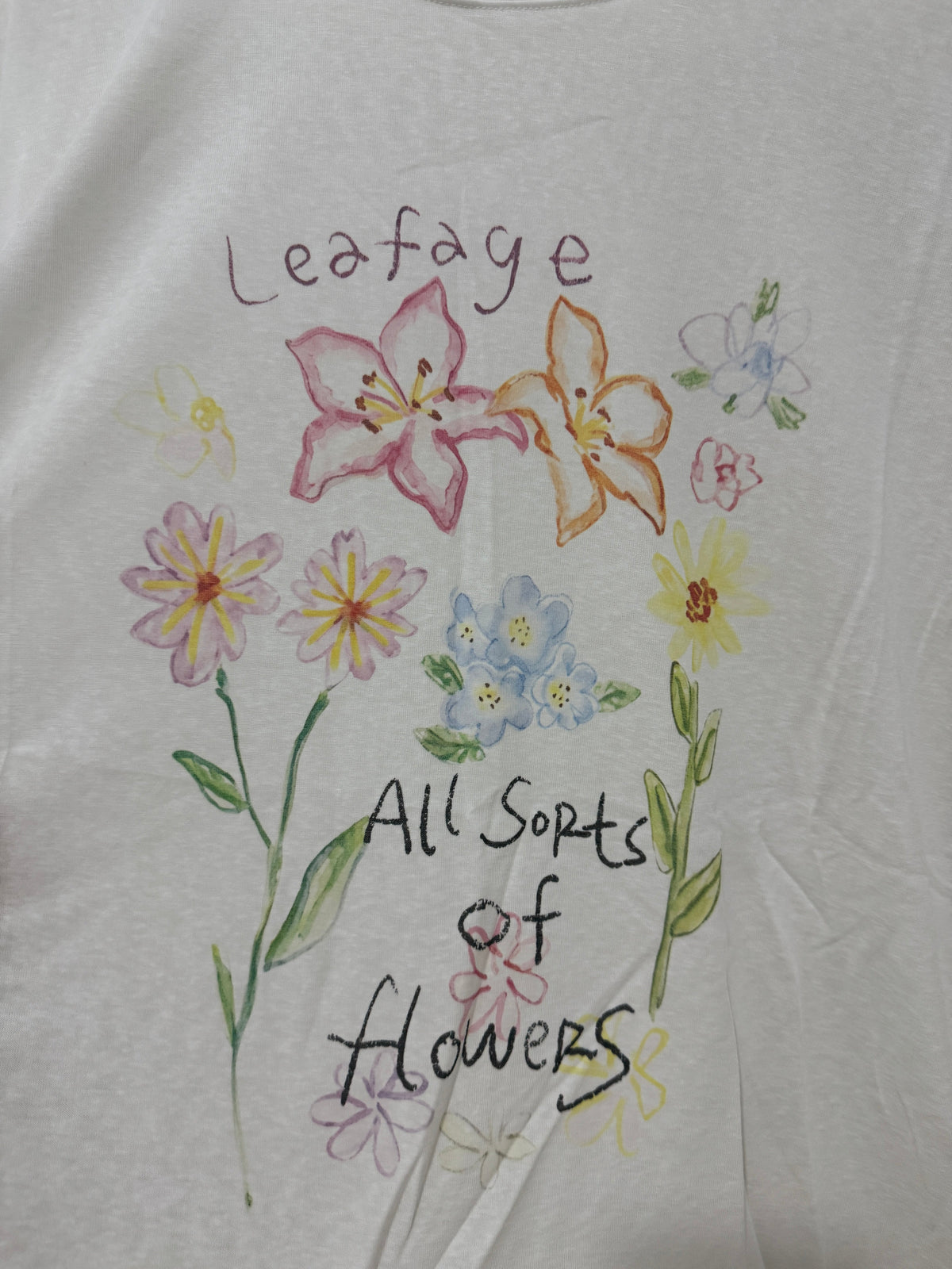 韓国ファッション ガーデンスタイル 長袖日焼け止めTシャツシリーズ | 花と葉 - カワイイファッションアイテム