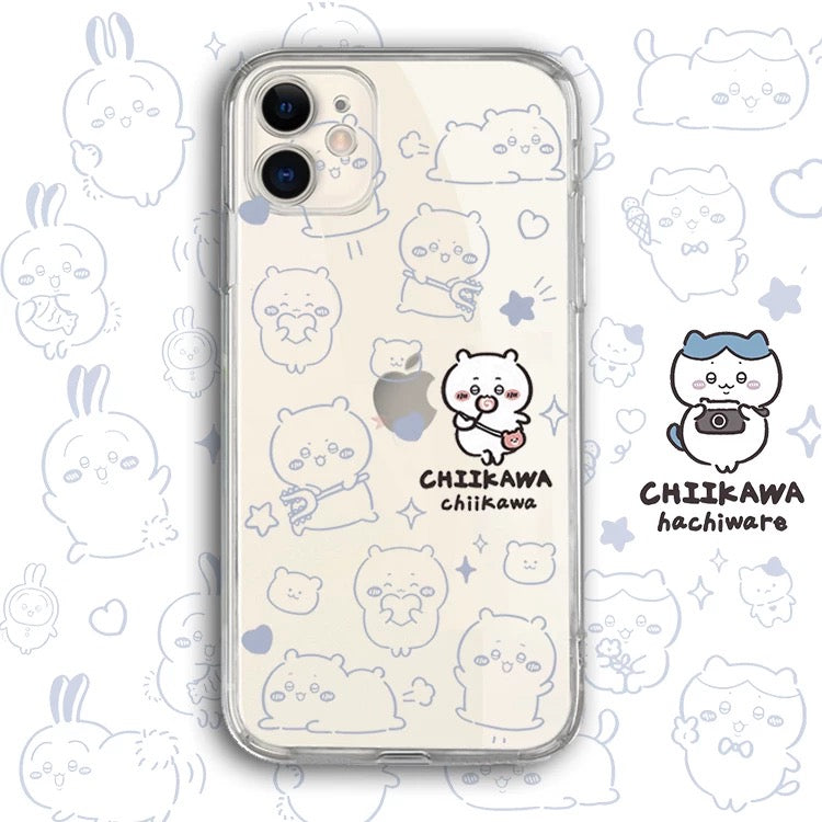 Japanese Cartoon Chiikawa Clean Case Happy Fun Part2 Sanrio - iPhone Case PLUS SE2 11 12 13 14 15 16 17 Pro Promax 12mini 13mini alternate product view 13