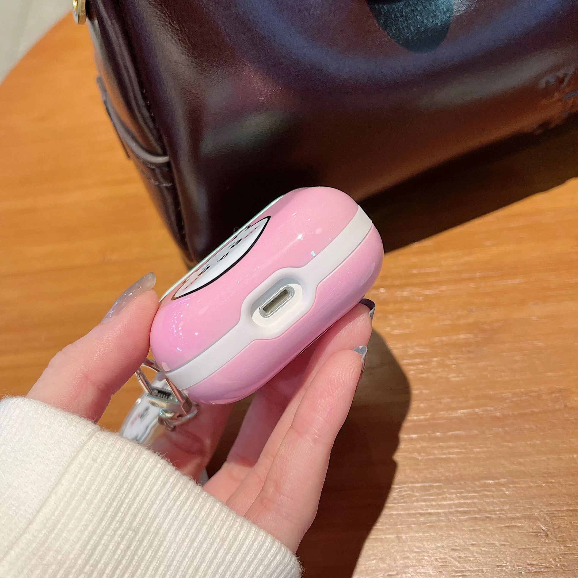 Japanese Cartoon ChiiKawa Pastel Colour | Chiikawa Hachiware Usagi Pink Blue Yellow Mint with Keychain - AirPods AirPodsPro AirPods3 AirPods4 Case KawaiiGiftLand