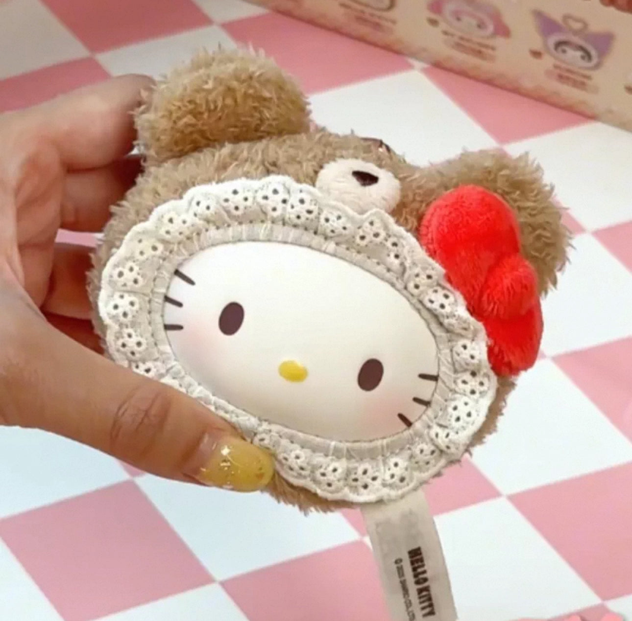 TopToy Sanrio Characters Fluffy Teddy Bear | Hello Kitty My Melody Kuromi Cinnamoroll Pompompurin Pochacco - Vinyl Face Plush Doll Collectable Toys Mystery Blind Box