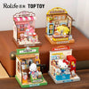 Rolife x Sanrio Character Style Shopping Street Craft Kits Set | Hello Kitty My Melody Pompompurin Pochacco - DIY Handmade Wooden Mini World Miniature Gift