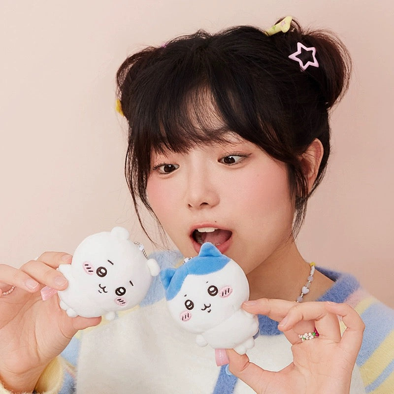 ChiiKawa X Miniso | ChiiKawa Hachiware Usagi Momonga Mini Plush Doll Keychain - Kawaii items Room Decoration doll