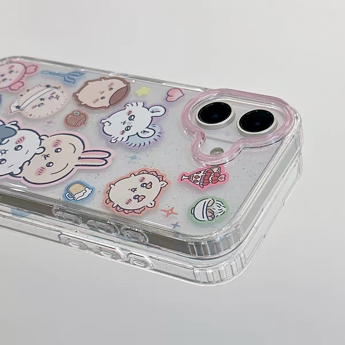 Japanese Cartoon ChiiKawa Gittler Colour Clear Case | Happy Group - iPhone Case Plus SE2 11 12 13 14 15 16 16e 17 17e 18 Pro Promax 12mini 13mini