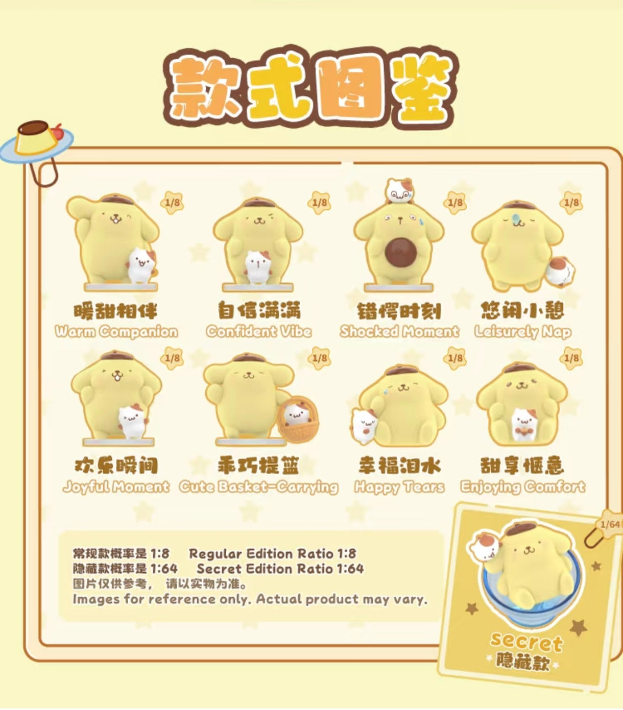 TOPTOY x Sanrio Pompompurin Floofy Daily Series Mystery Blind Box – Kawaii Collectible Figure & Desktop Decor