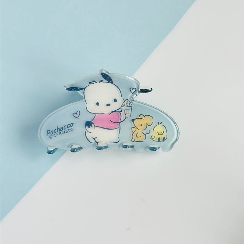Pochacco Acetate Medium Claw Clip 8.5cm - Sanrio licensed acrylic claw clip