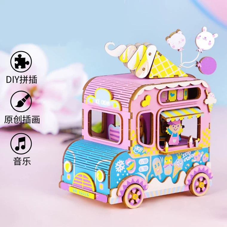 Craft Kits Wooden Music Box | Playful & Fun - DIY Handmade Mini World Miniature Gift