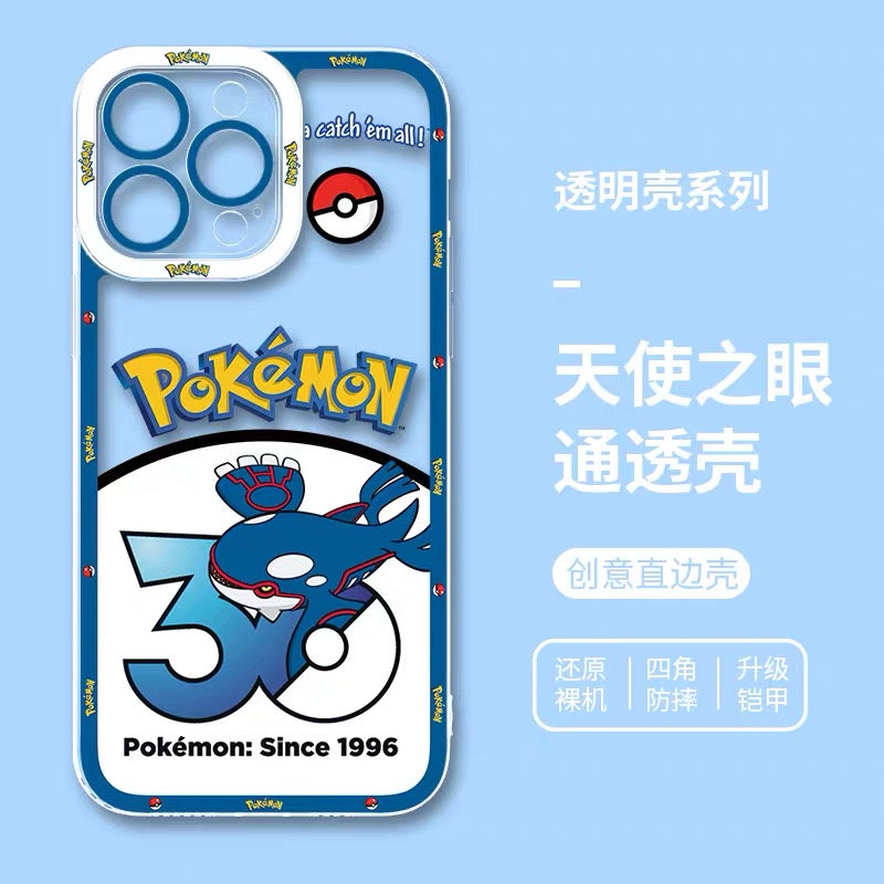 Japan Cartoon Pokemon 30 Anniversary Part2 | Garchomp Bulbasaur Latios Psyduck Metagross Kyogre Eevee Tyranitar 8 Styles - iPhone Case PLUS SE2 XS XR X 11 12 13 14 15 16 16e 17 17e 18 Pro Promax 12mini 13mini
