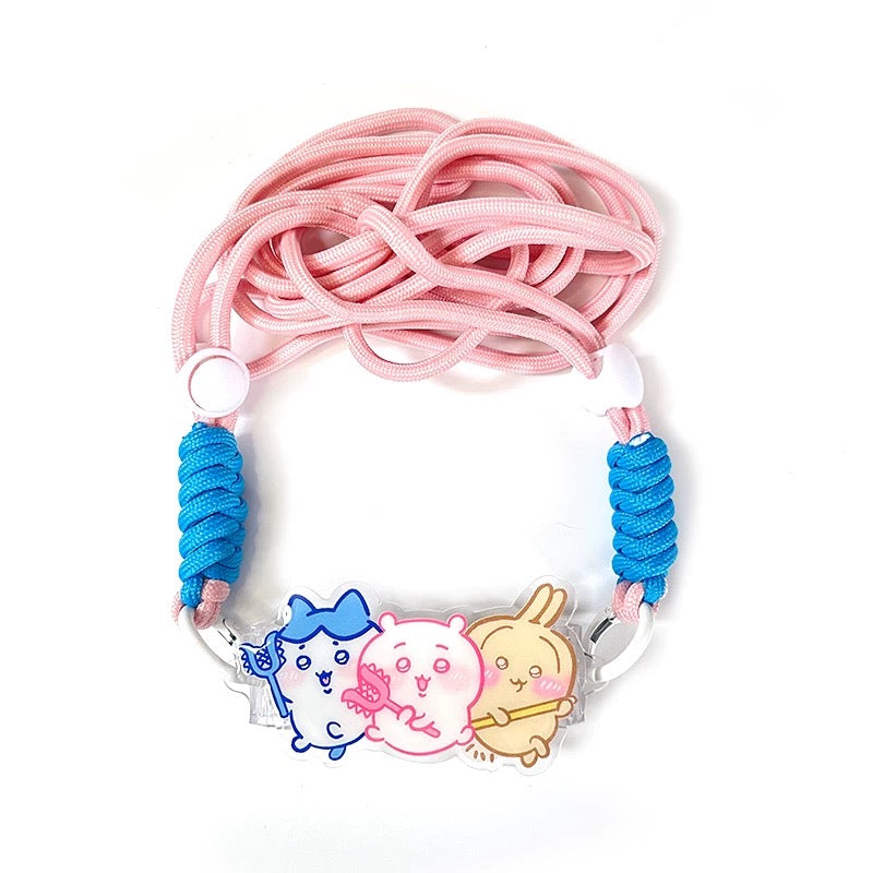 Japanese Cartoon Phone Back Clip with Phone Lanyard | Chiikawa Hachiware Usagi - for All Smart Phones KawaiiGiftLand