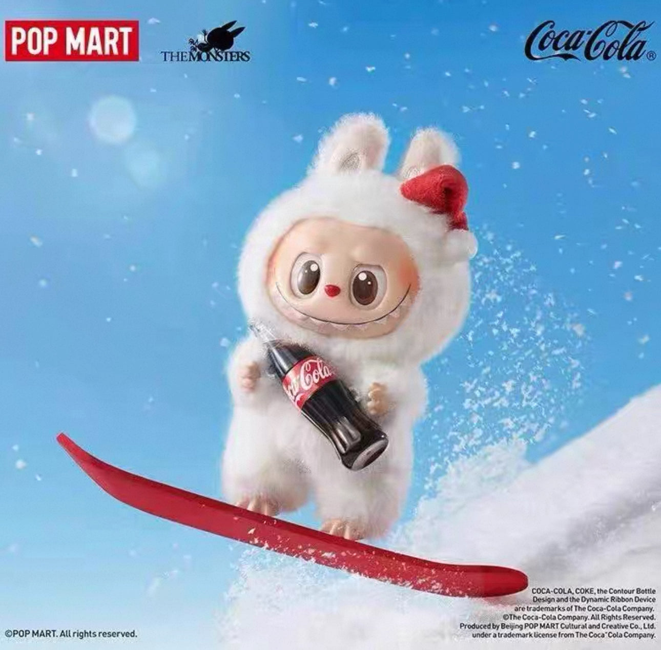 Popmart The Monster X Soft Drinks Limited Edition | Vinyl Face Plush Doll Figure Keychain - 15cm Kasing Lung Zimomo Labubu Toy Collection