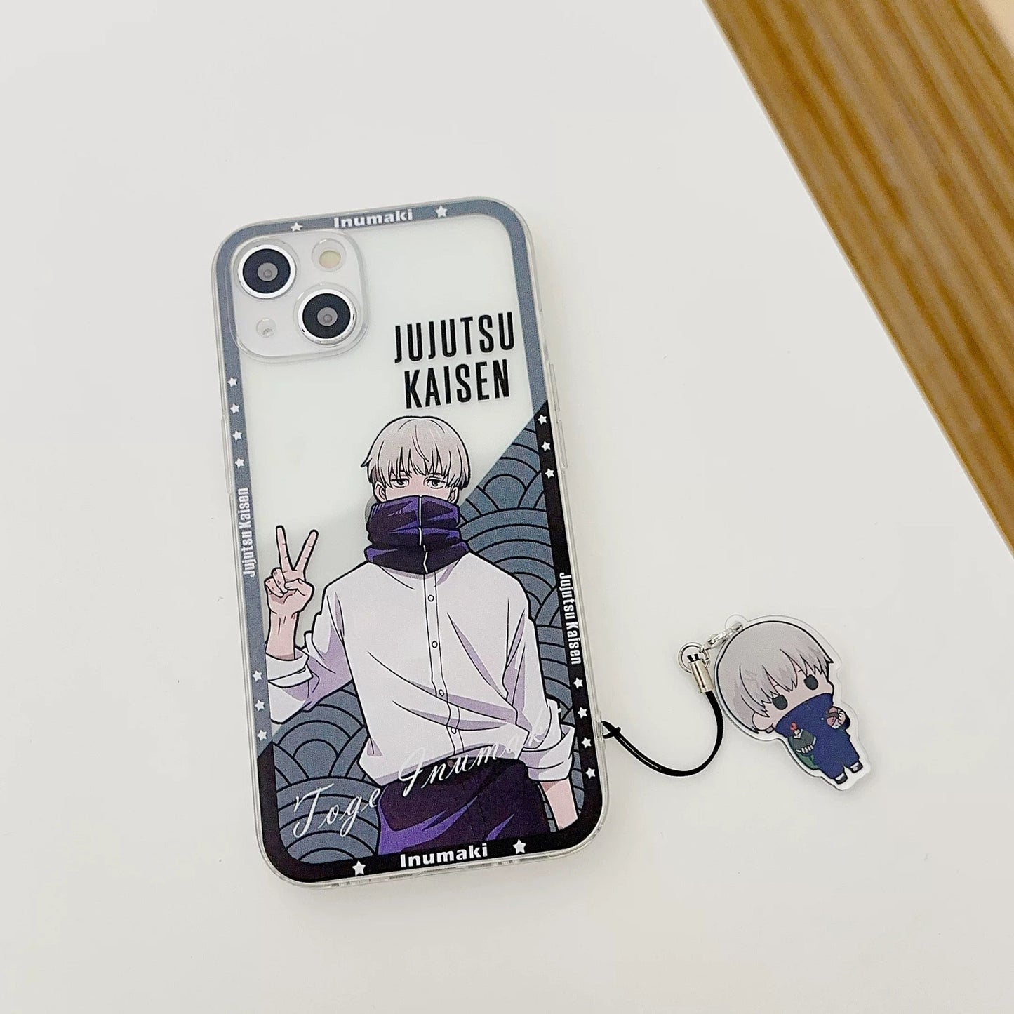 Japanese Anime Jujutsu Kaisen Clean Phone Case with Strap | Satoru Yuji Megumi Inumaki Toge - iPhone Case 7 8 PLUS SE2 XS XR X 11 12 13 14 15 16 Pro Promax 12mini 13mini KawaiiGiftLand