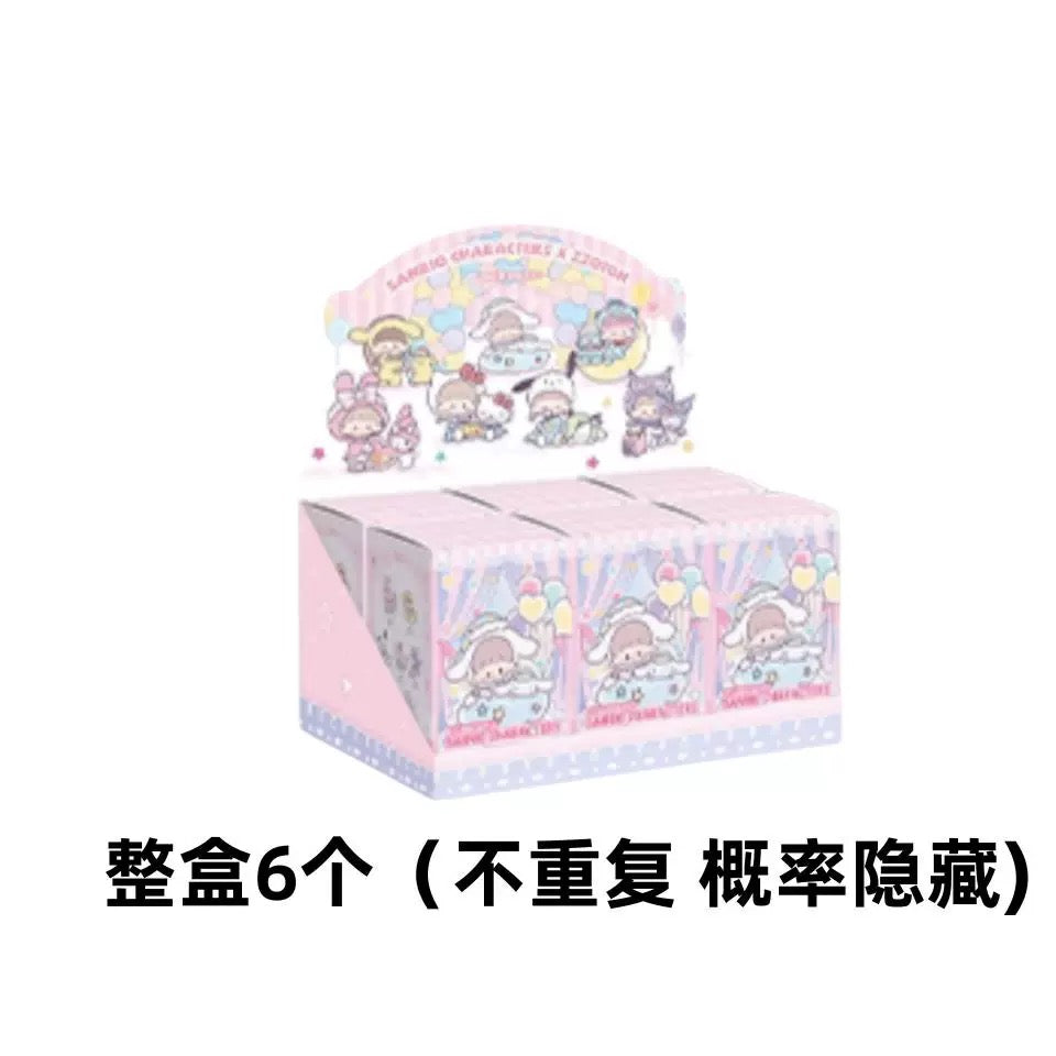 zZoton x Sanrio Characters Preparation Before Bedtime | Hello Kitty My Melody Kuromi Cinnamoroll Pompompurin Pochacco Hangyodon - Collectable Toys Mystery Blind Box