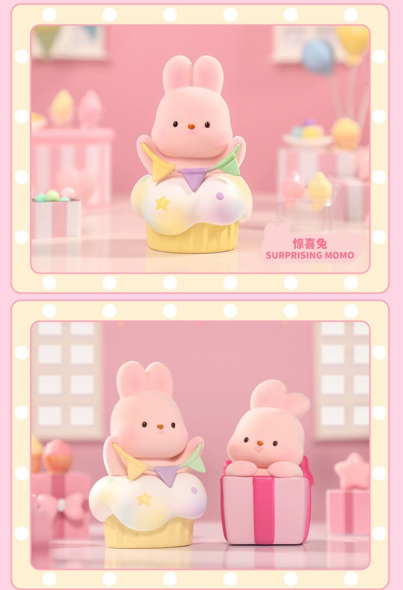 Momo with Bunny Kawaii Lovely Characters | Momo Bunny Anniversary - Toy Collection Mystery Blind Box KawaiiGiftLand
