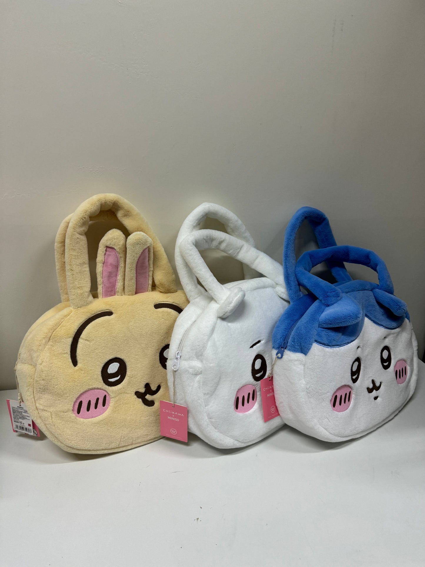 ChiiKawa X Miniso | ChiiKawa Hachiware Usagi Big Head Plush Bag - Kawaii items Room Decoration KawaiiGiftLand
