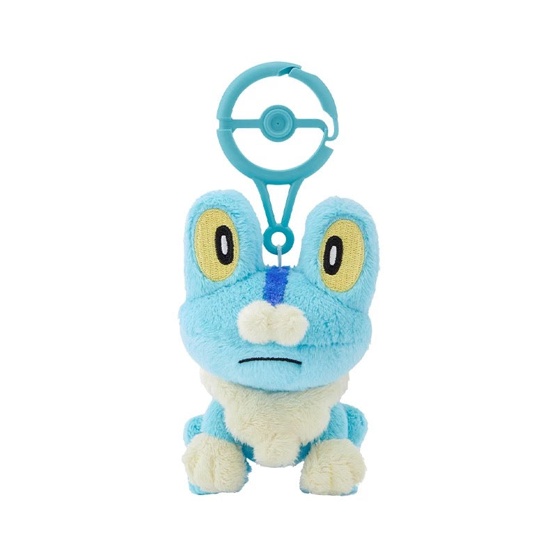 Japan Cartoon Pokemon Center Pokeball Keychain 6th & 7th Generation | Chespin Fennekin Froakie Rowlet Litten Popplio - Mascot Mini Plush Doll KawaiiGiftLand