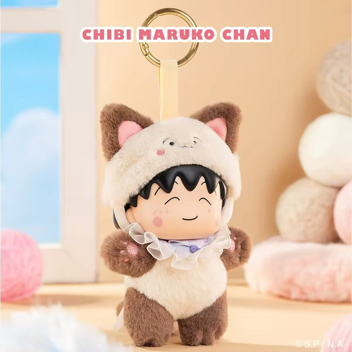 Miniso x Chibi Maruko Chan | Lovely Kitten Part 1 Series - Vinyl Face Plush Doll Figure Keychain Collectable Toys Mystery Blind Box