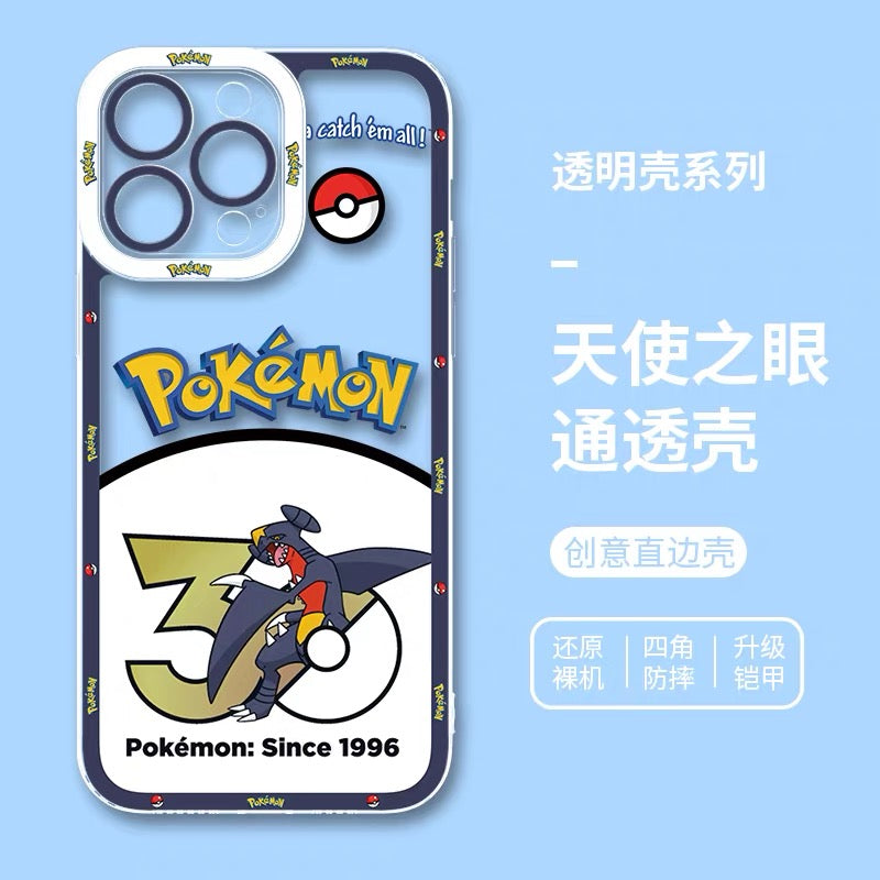 Japan Cartoon Pokemon 30 Anniversary Part2 | Garchomp Bulbasaur Latios Psyduck Metagross Kyogre Eevee Tyranitar 8 Styles - iPhone Case PLUS SE2 XS XR X 11 12 13 14 15 16 16e 17 17e 18 Pro Promax 12mini 13mini