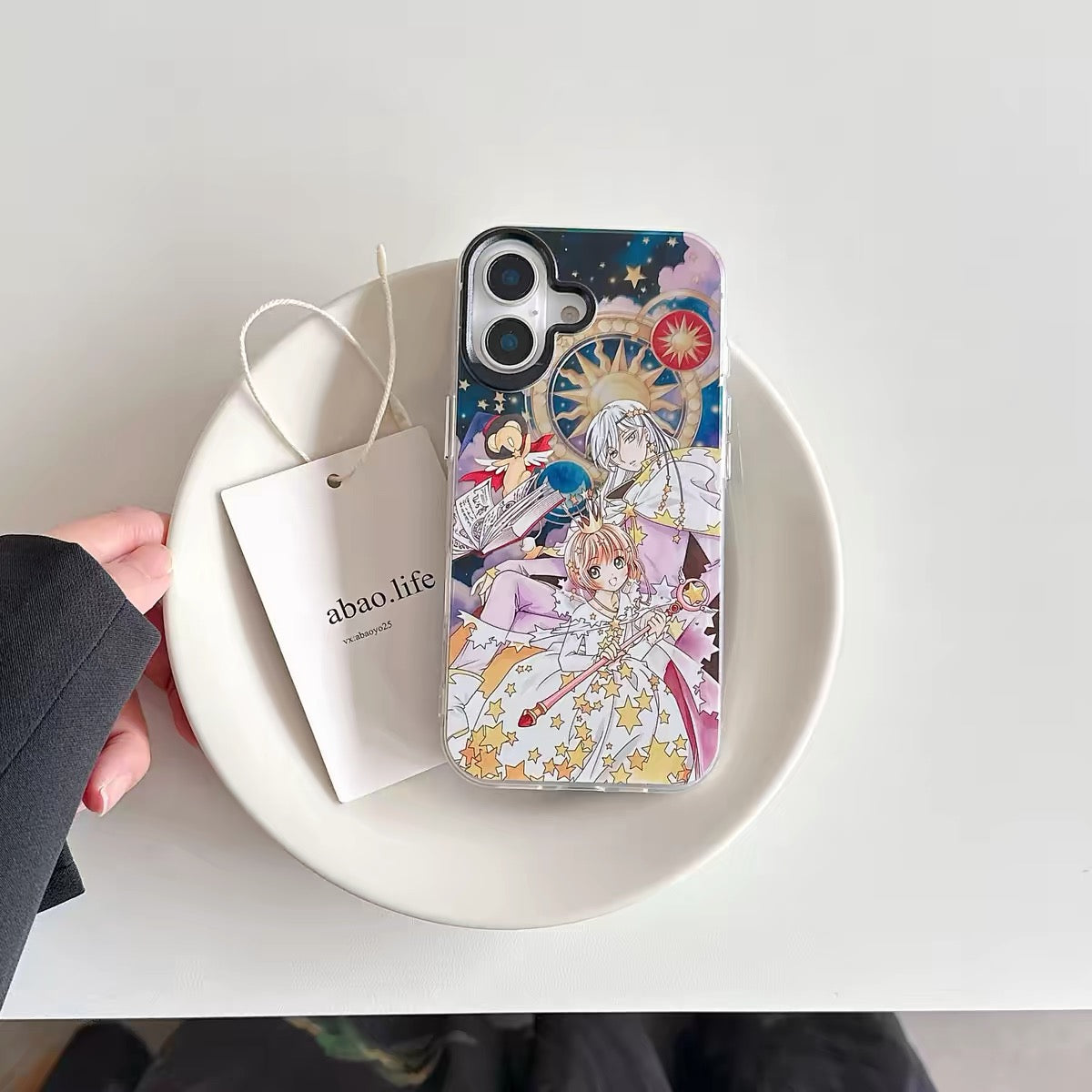CardCaptorSakura Retro Comic Laser Case | ชุดคอสเพลย์สไตล์ราชินีและนางฟ้า - เคสโทรศัพท์ Samsung Galaxy S26 S25 S24 S23 S22 S21 FE Ultra Edge
