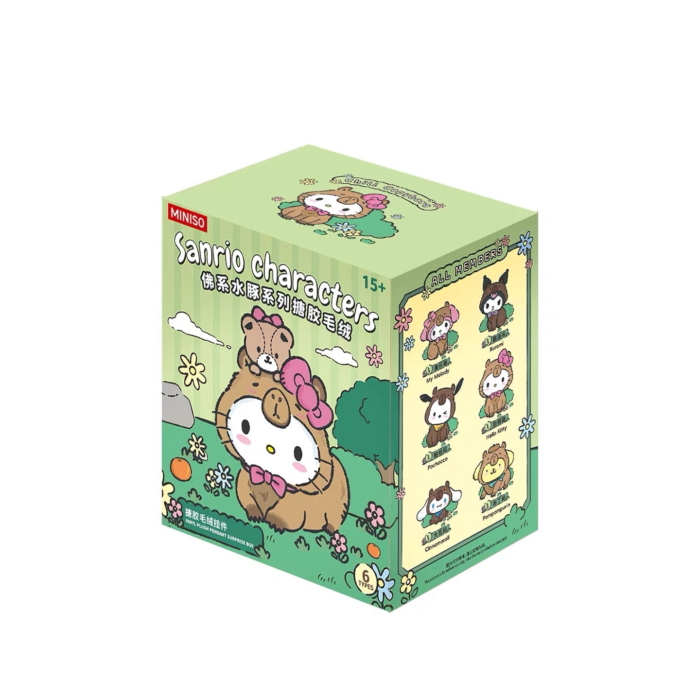Miniso Sanrio Characters Chill Capybara | Hello Kitty Little Twin Stars My Melody Kuromi Cinnamoroll Pompompurin Pochacco - Collectable Toys Mystery Blind Box